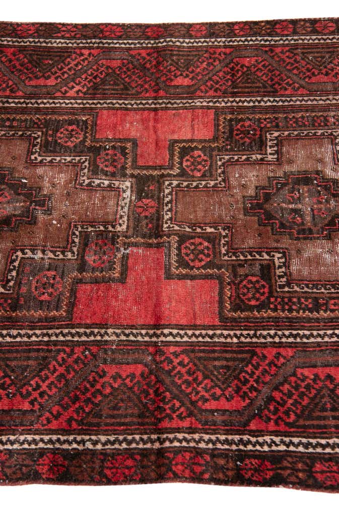 3' 8 x 6' 10 Hand Knotted Ultra Vintage Persian Wool Rug