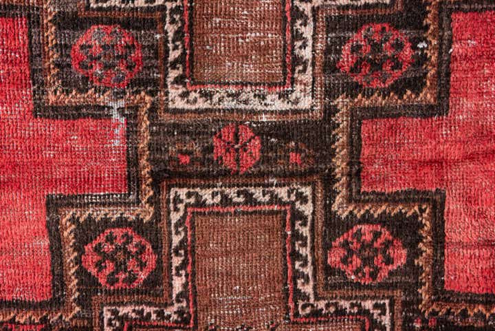 3' 8 x 6' 10 Hand Knotted Ultra Vintage Persian Wool Rug