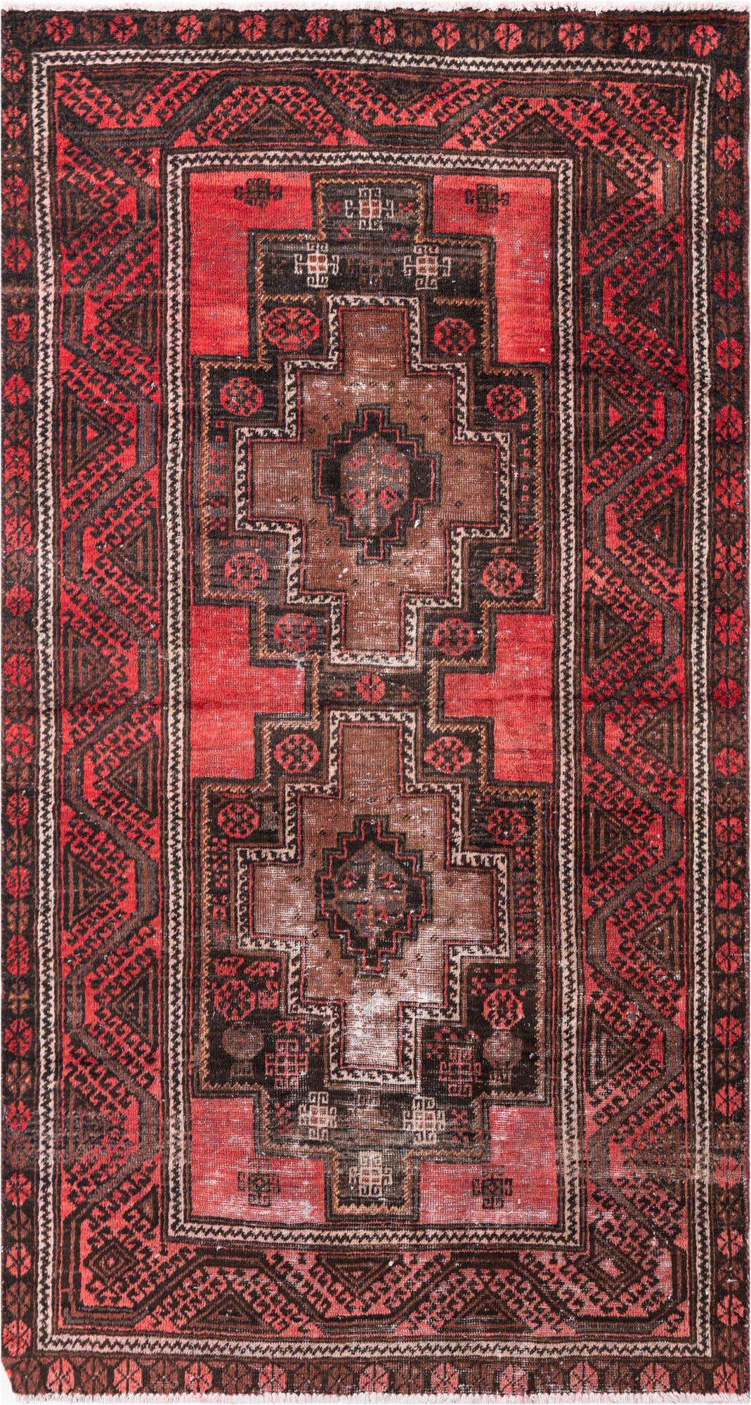 3' 8 x 6' 10 Hand Knotted Ultra Vintage Persian Wool Rug