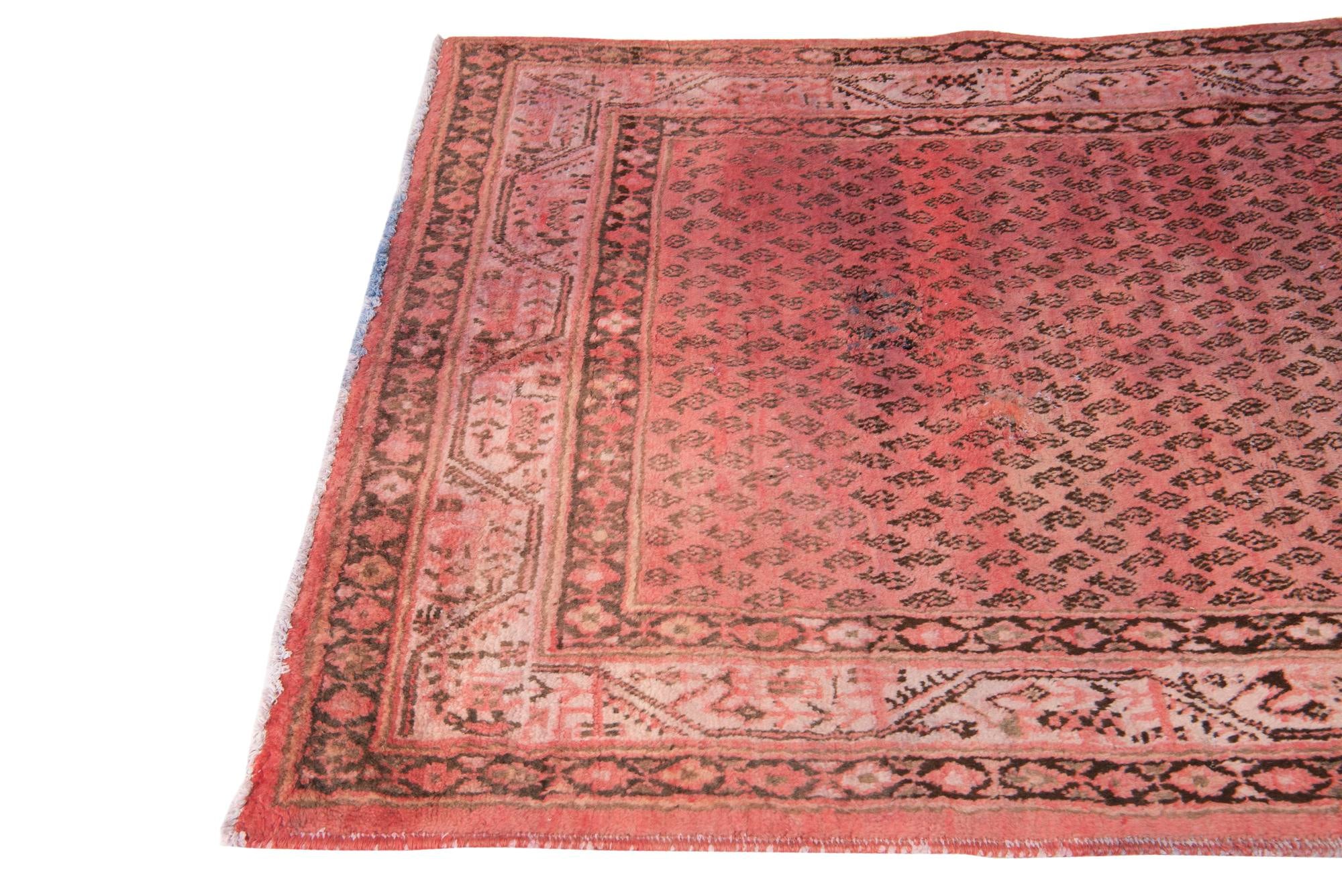 4' 4 x 6' 9 Hand Knotted Ultra Vintage Persian Wool Rug