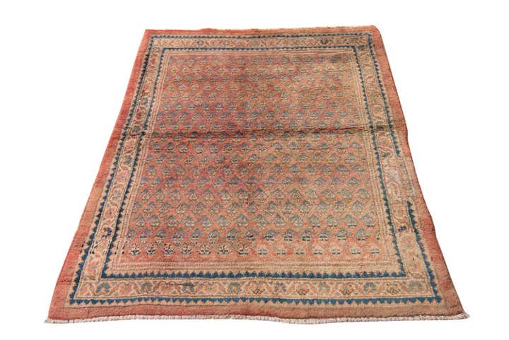 115cm x 150cm Handgeknüpft Ultra Vintage Persisch Wolle Teppich