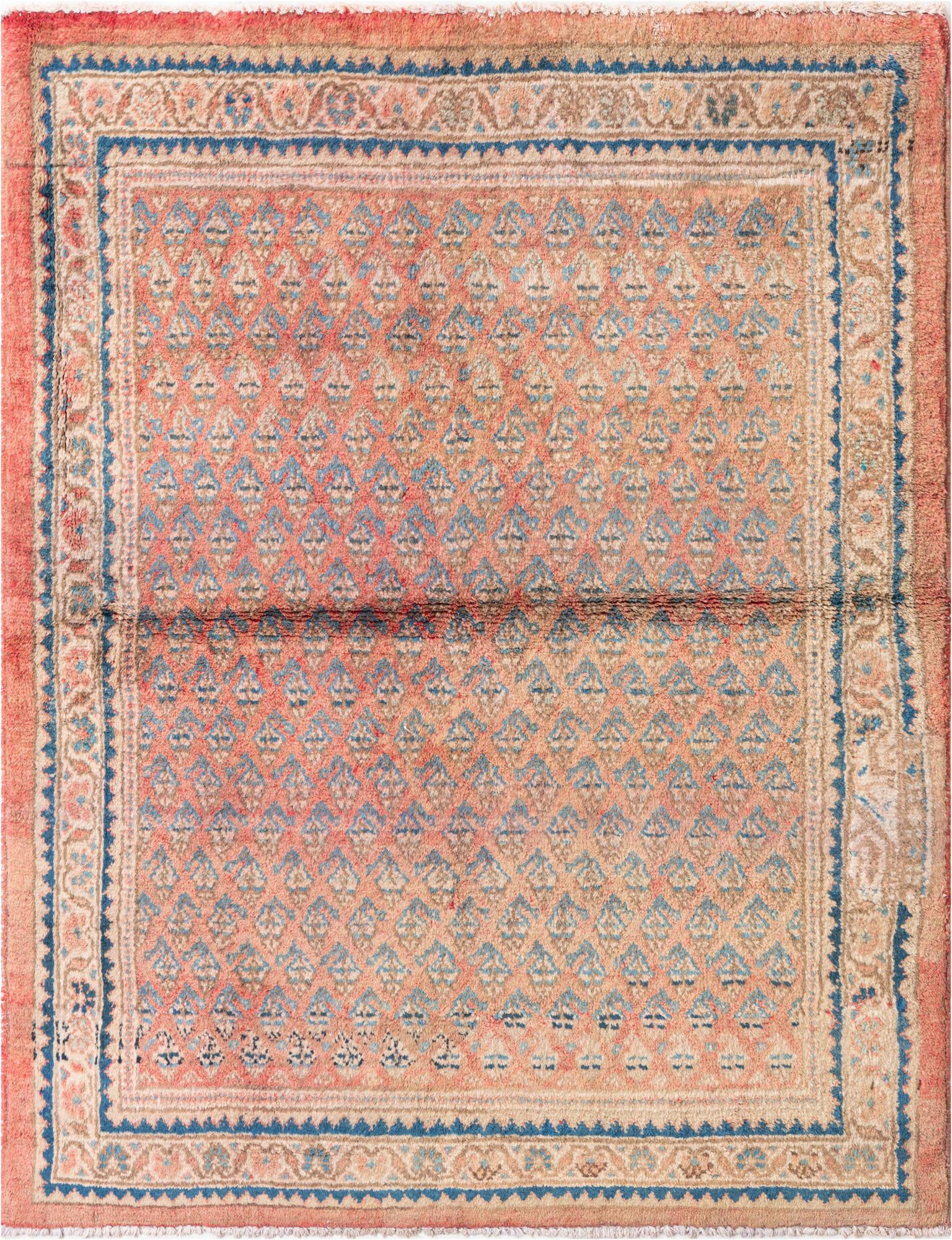 3' 10 x 5' Hand Knotted Ultra Vintage Persian Wool Rug