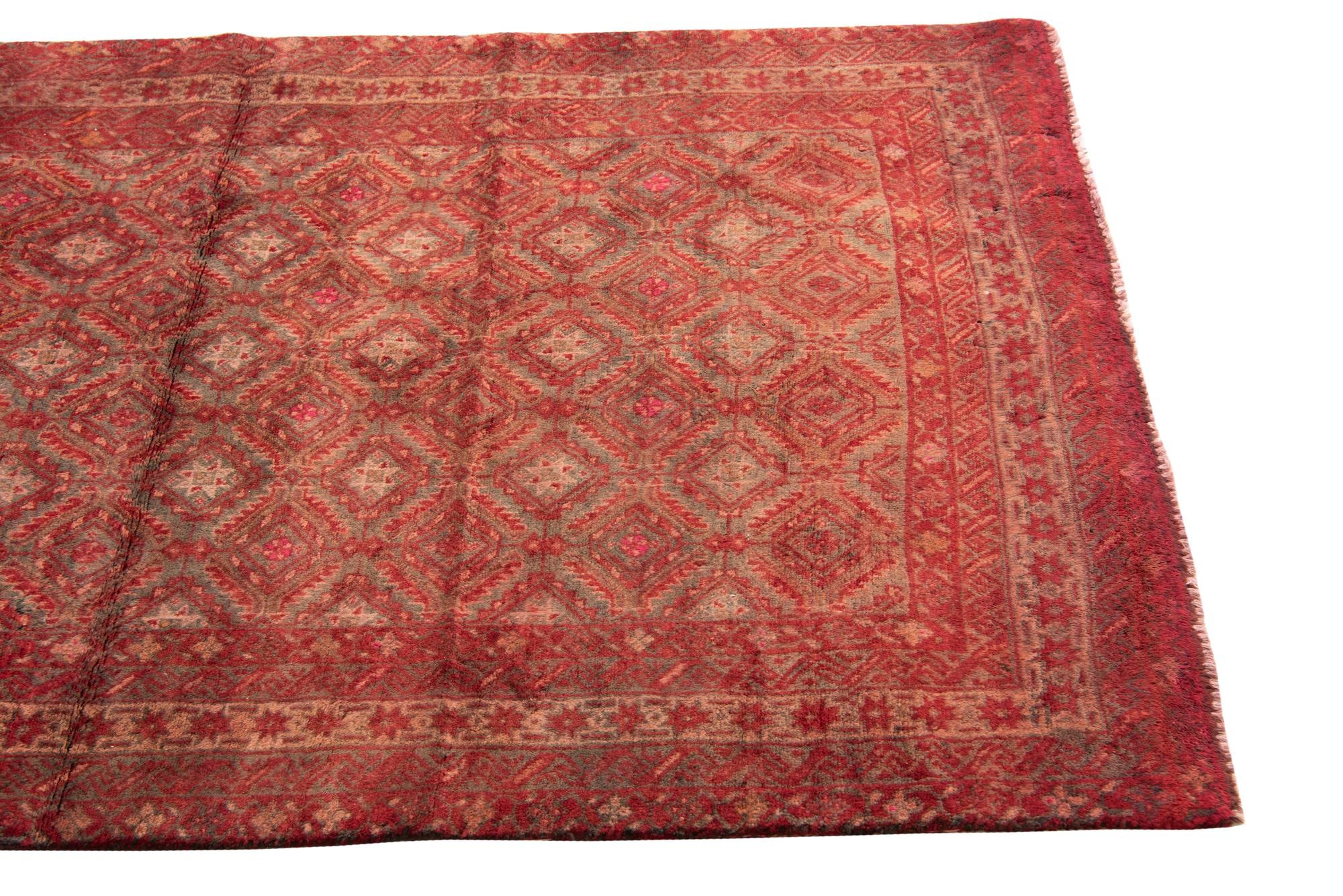 3' 8 x 6' 6 Hand Knotted Ultra Vintage Persian Wool Rug