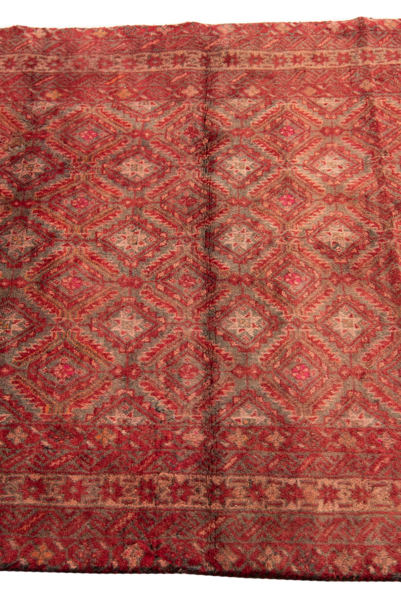 3' 8 x 6' 6 Hand Knotted Ultra Vintage Persian Wool Rug