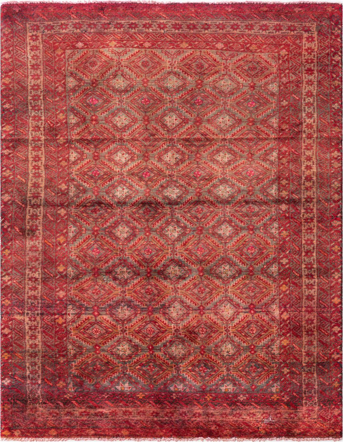 Primary image 3' 8 x 6' 6  Hand Knotted Ultra Vintage Persian Wool Rug