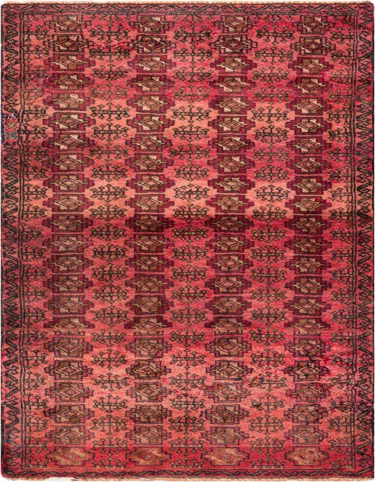 Detail image of 2' 10 x 5' 5 Hand Knotted Ultra Vintage Persian Wool Rug
