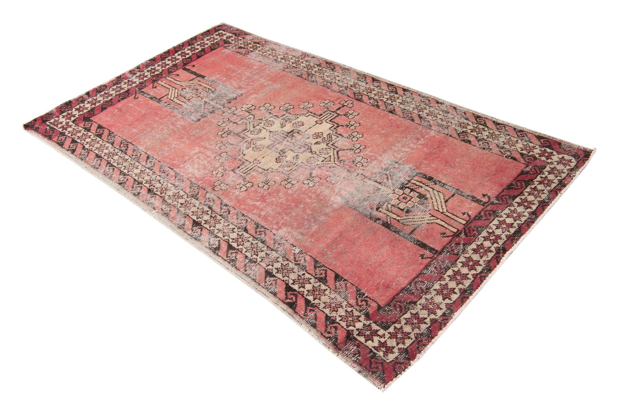 115cm x 200cm anudado a mano Ultra Vintage Alfombra Persa Lana