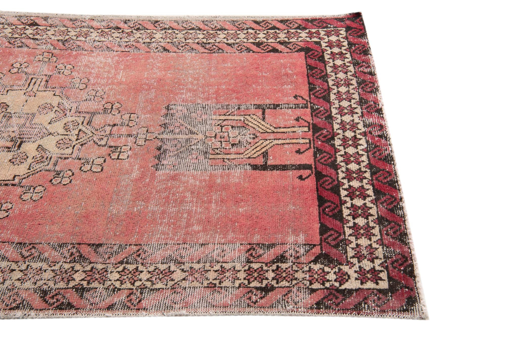 115cm x 200cm anudado a mano Ultra Vintage Alfombra Persa Lana