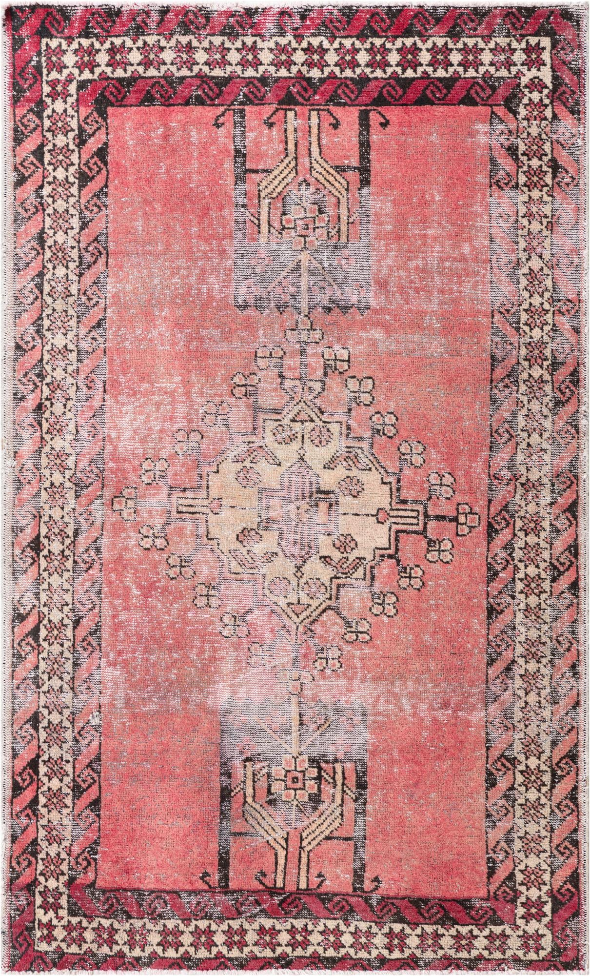 3' 10 x 6' 6 Hand Knotted Ultra Vintage Persian Wool Rug