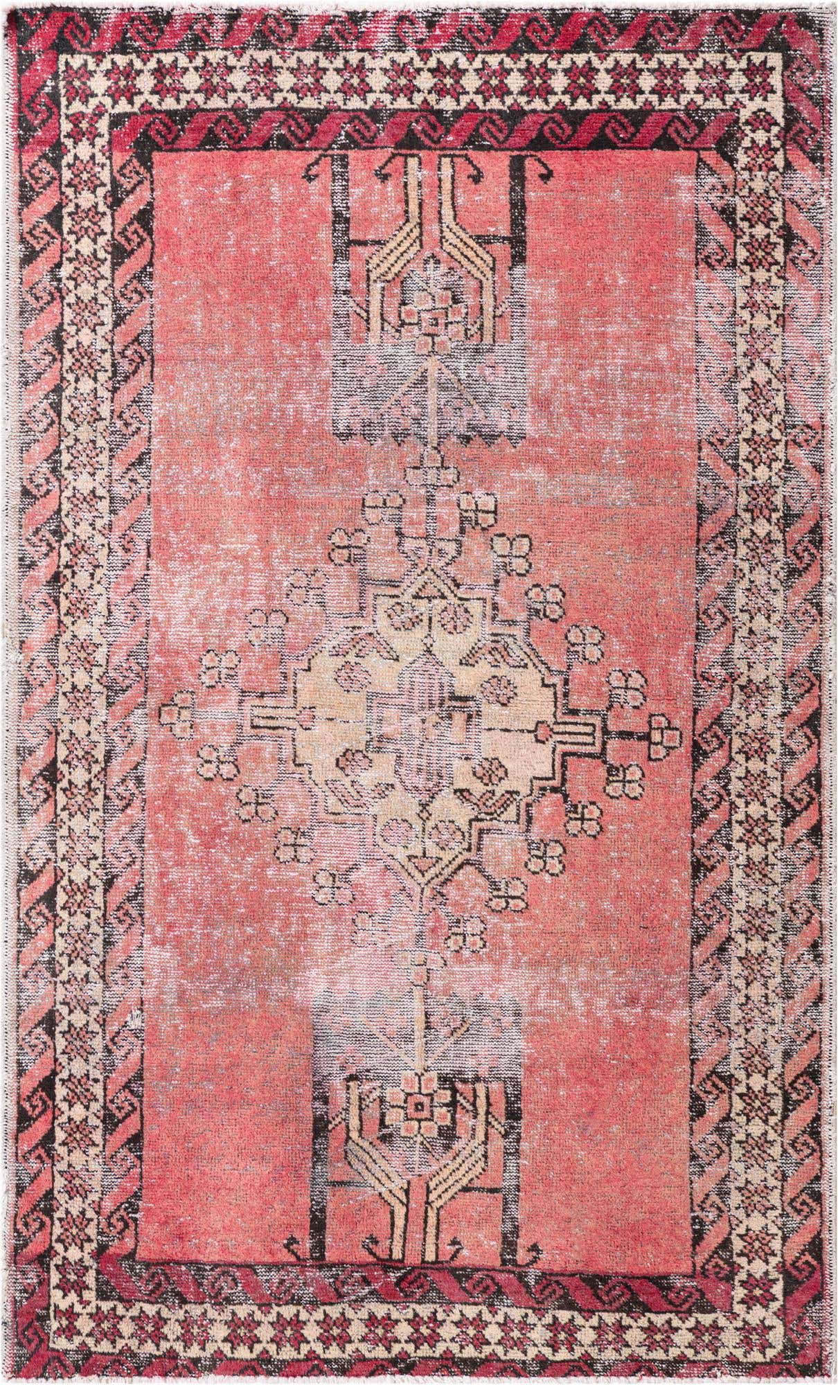 3' 10 x 6' 6 Hand Knotted Ultra Vintage Persian Wool Rug