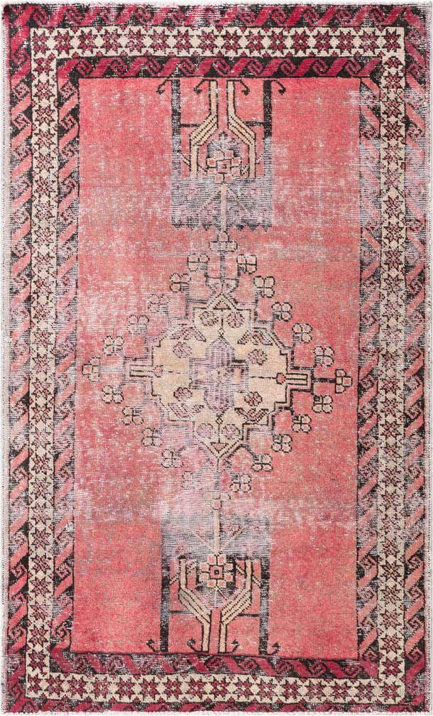 3' 10 x 6' 6 Hand Knotted Ultra Vintage Persian Wool Rug