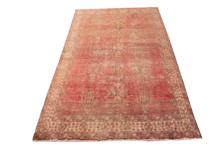 Detail image of 4' 4 x 7' 2 Hand Knotted Ultra Vintage Persian Wool Rug