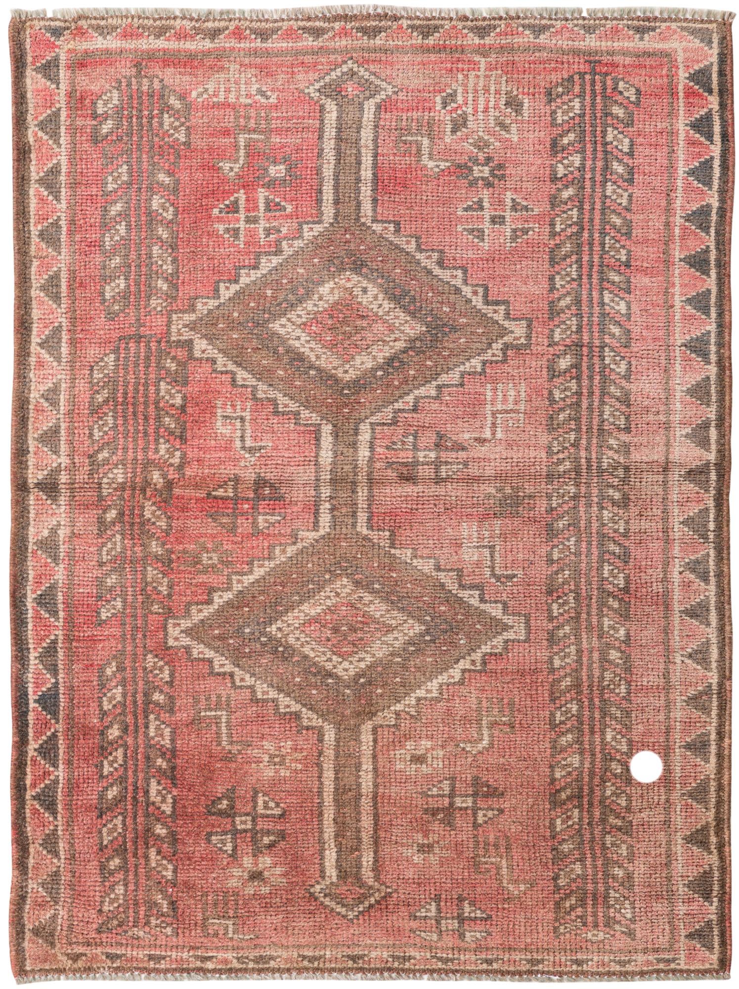 3' 9 x 5' 3 Hand Knotted Ultra Vintage Persian Wool Rug