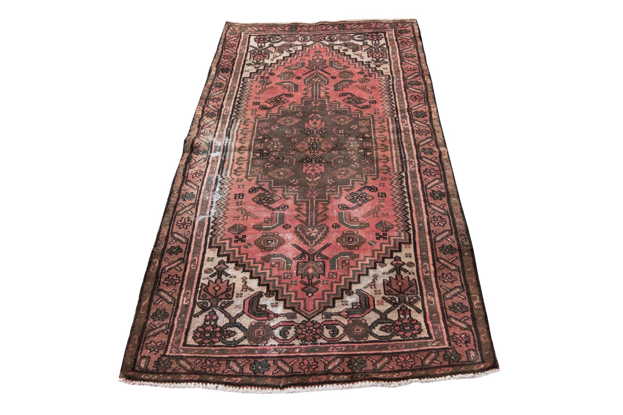 3' 5 x 6' 6 Hand Knotted Ultra Vintage Persian Wool Rug