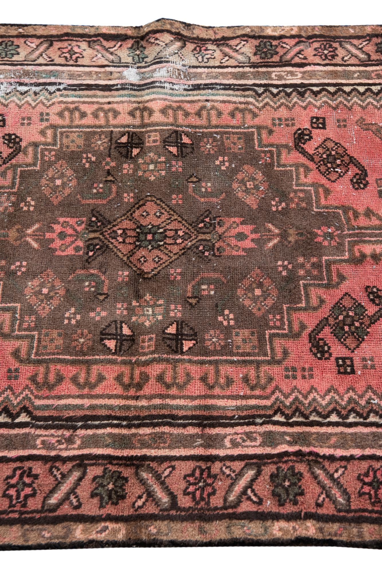 3' 5 x 6' 6 Hand Knotted Ultra Vintage Persian Wool Rug