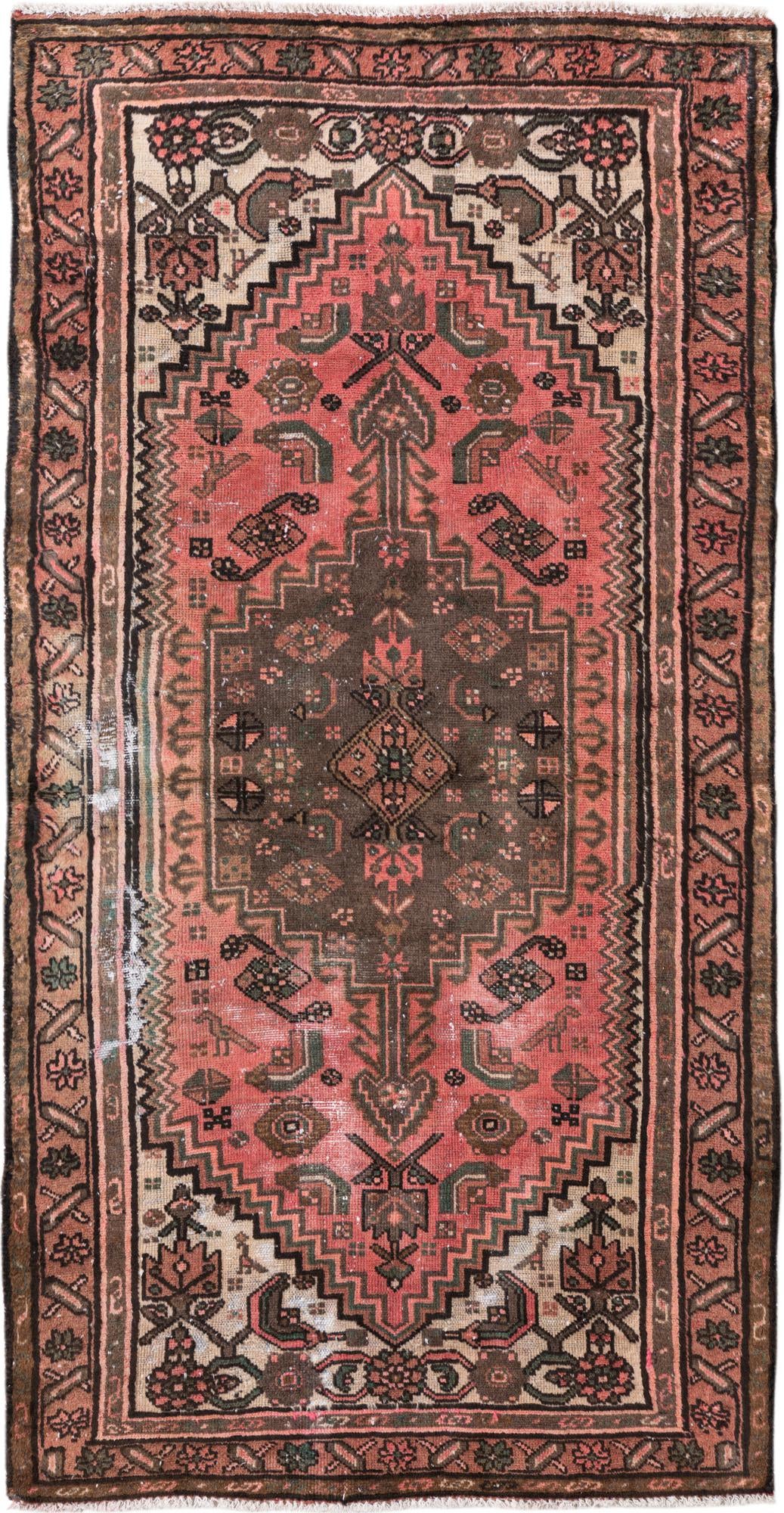 3' 5 x 6' 6 Hand Knotted Ultra Vintage Persian Wool Rug