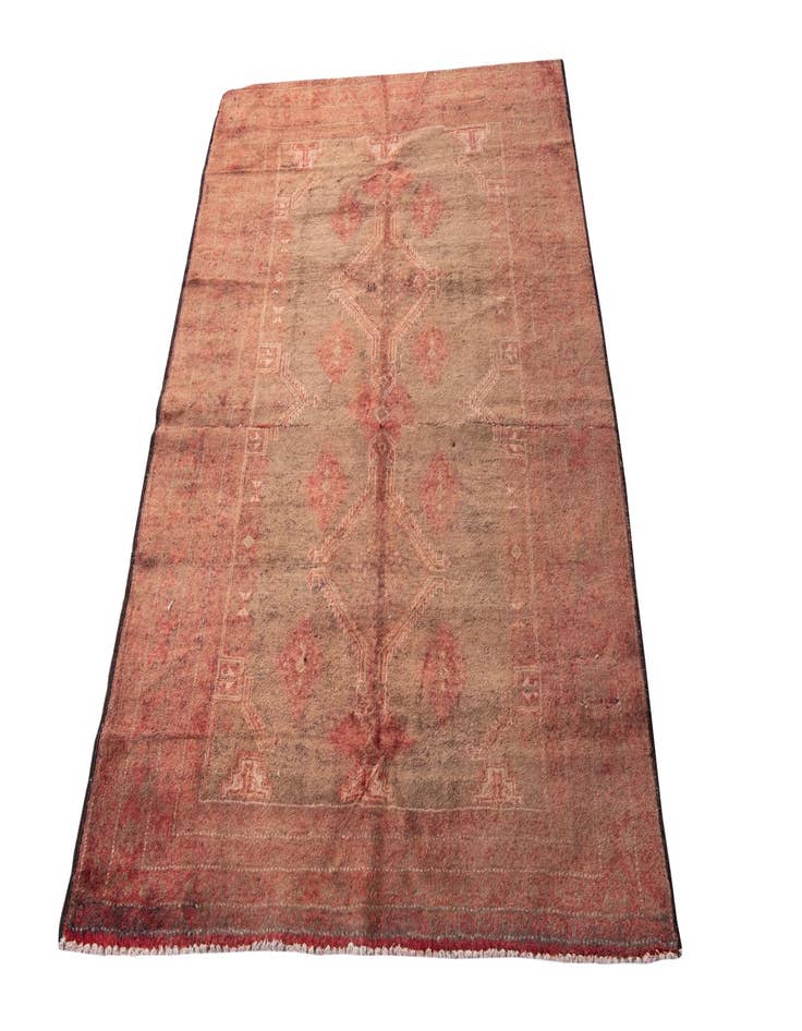 Detail image of 4' 2 x 5' 6  Hand Knotted Ultra Vintage Persian Wool Rug