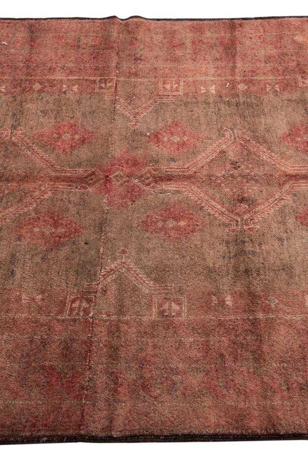 Detail image of 4' 2 x 5' 6 Hand Knotted Ultra Vintage Persian Wool Rug