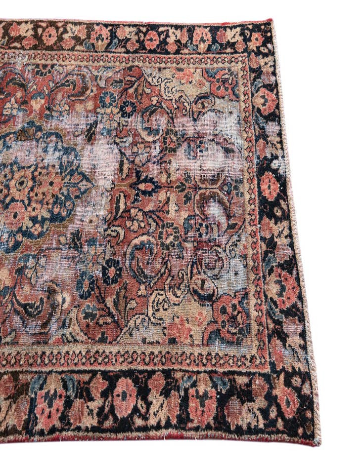 Detail image of 3' 10 x 6' 6  Hand Knotted Ultra Vintage Persian Wool Rug
