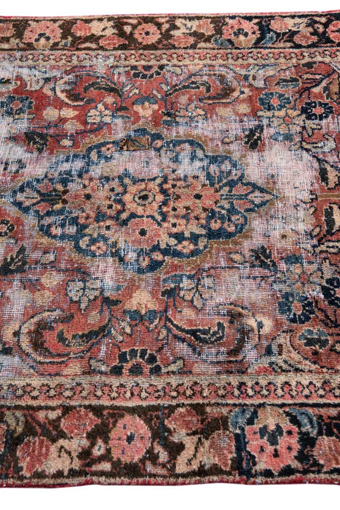 3' 10 x 6' 6 Hand Knotted Ultra Vintage Persian Wool Rug