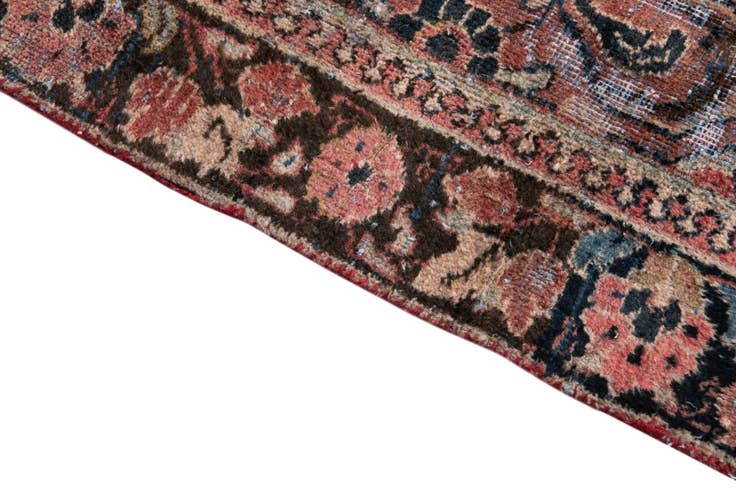 Detail image of 3' 10 x 6' 6 Hand Knotted Ultra Vintage Persian Wool Rug