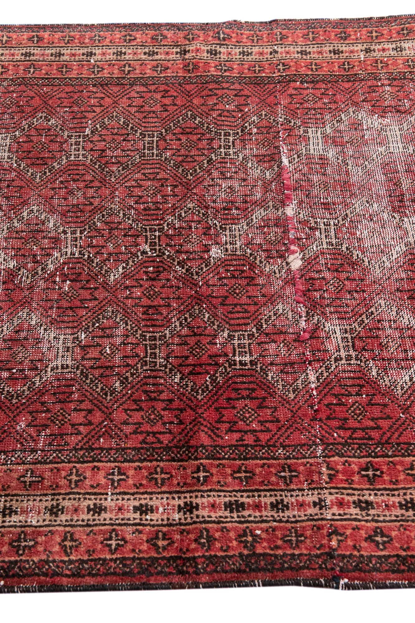 4' 3 x 5' 7 Hand Knotted Ultra Vintage Persian Wool Rug