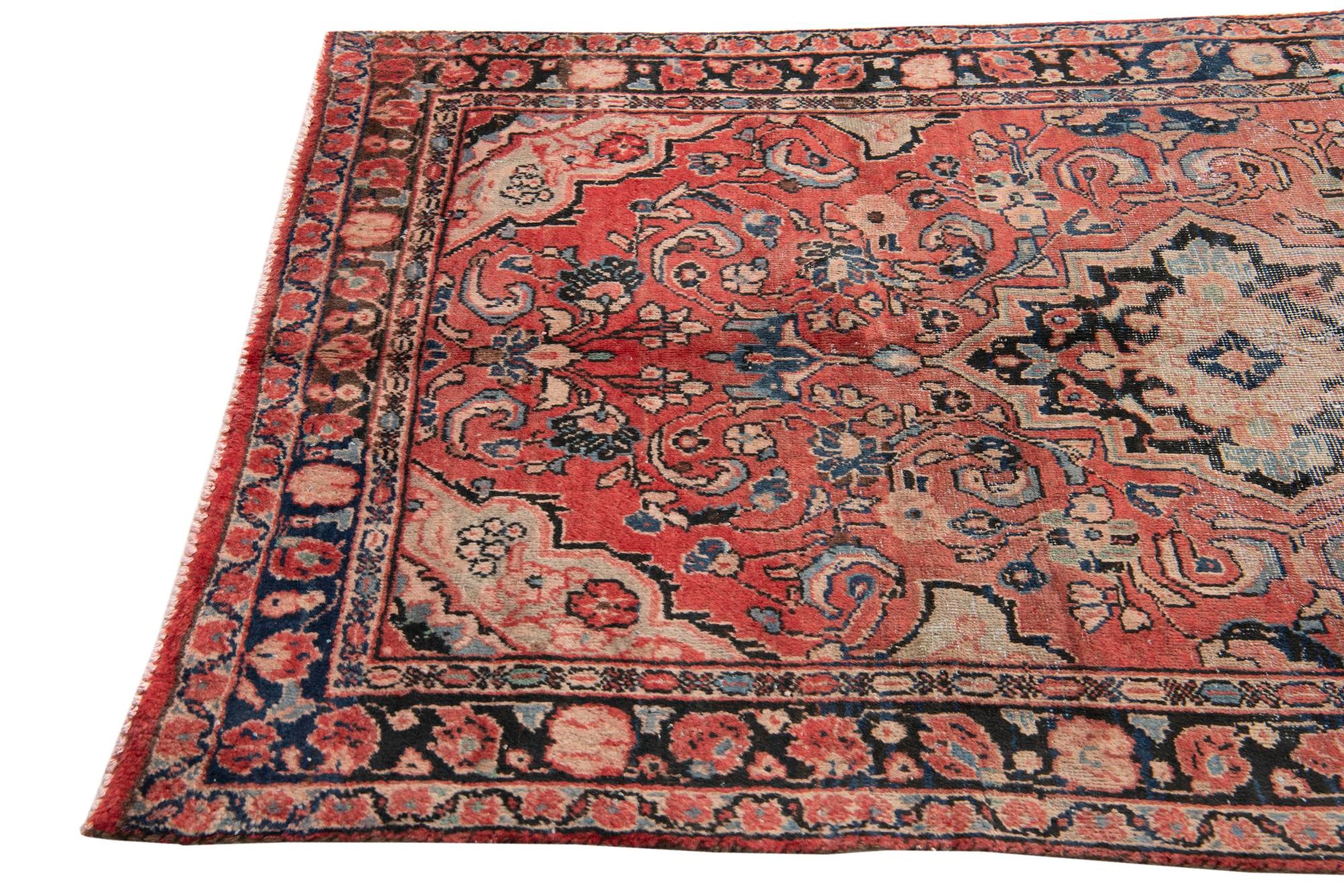 4' 4 x 6' 9 Hand Knotted Ultra Vintage Persian Wool Rug