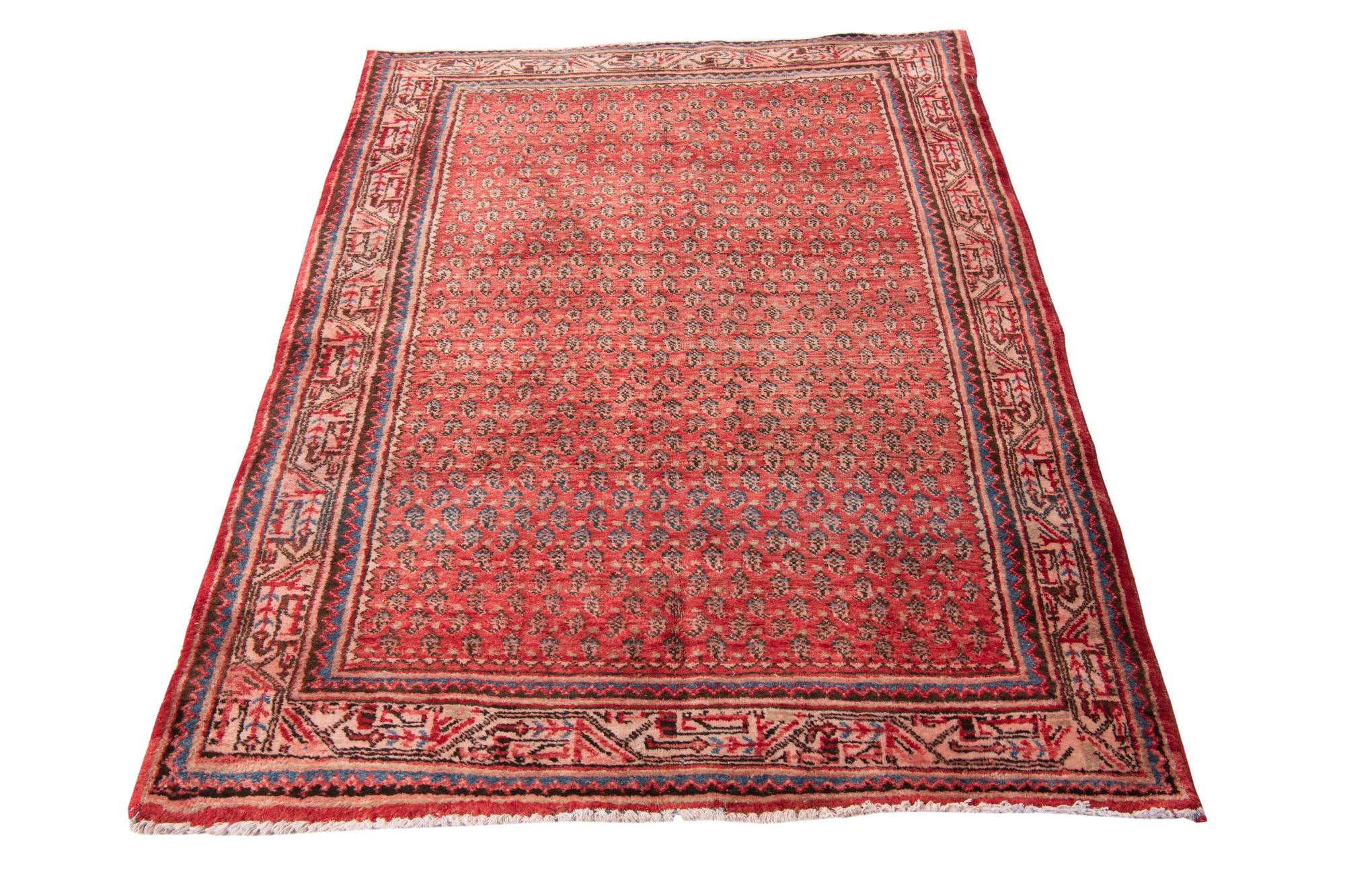 130cm x 175cm anudado a mano Ultra Vintage Alfombra Persa Lana