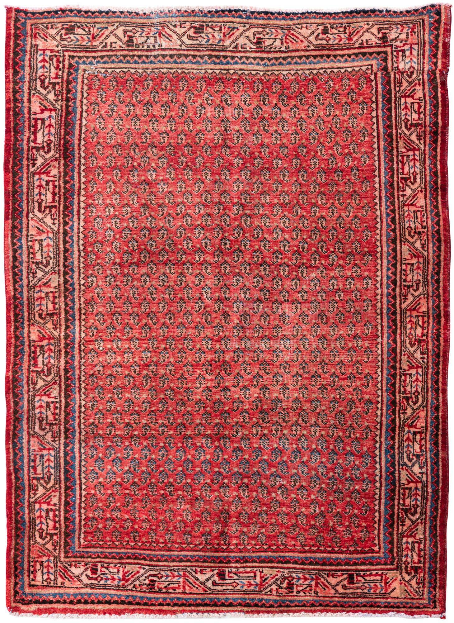 130cm x 175cm anudado a mano Ultra Vintage Alfombra Persa Lana