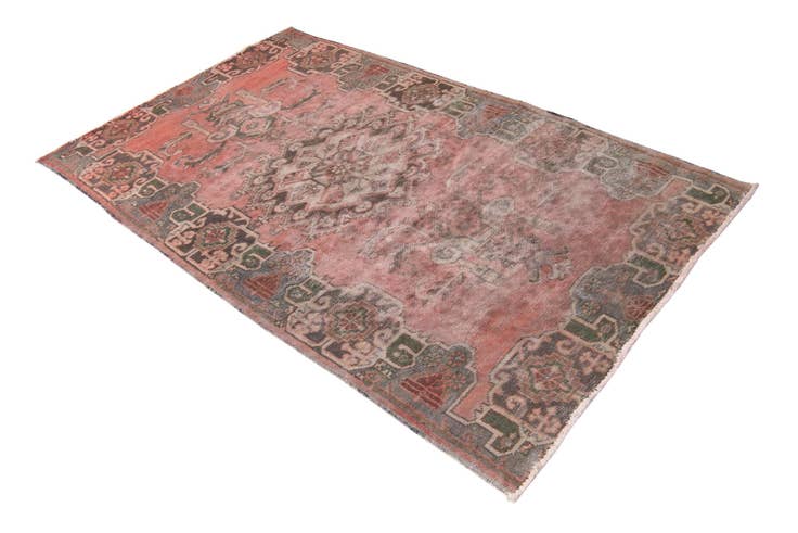 Detail image of 4' 1 x 6' 9 Hand Knotted Ultra Vintage Persian Wool Rug