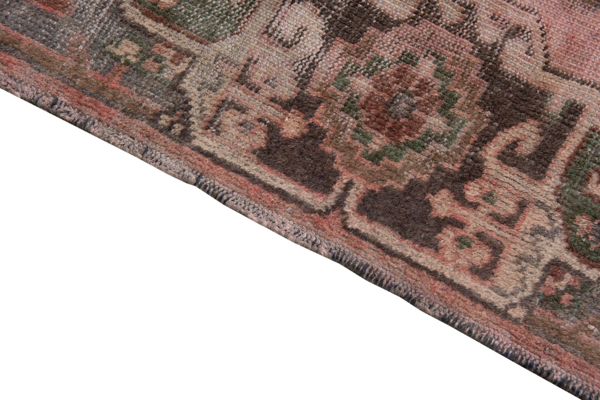 4' 1 x 6' 9 Hand Knotted Ultra Vintage Persian Wool Rug