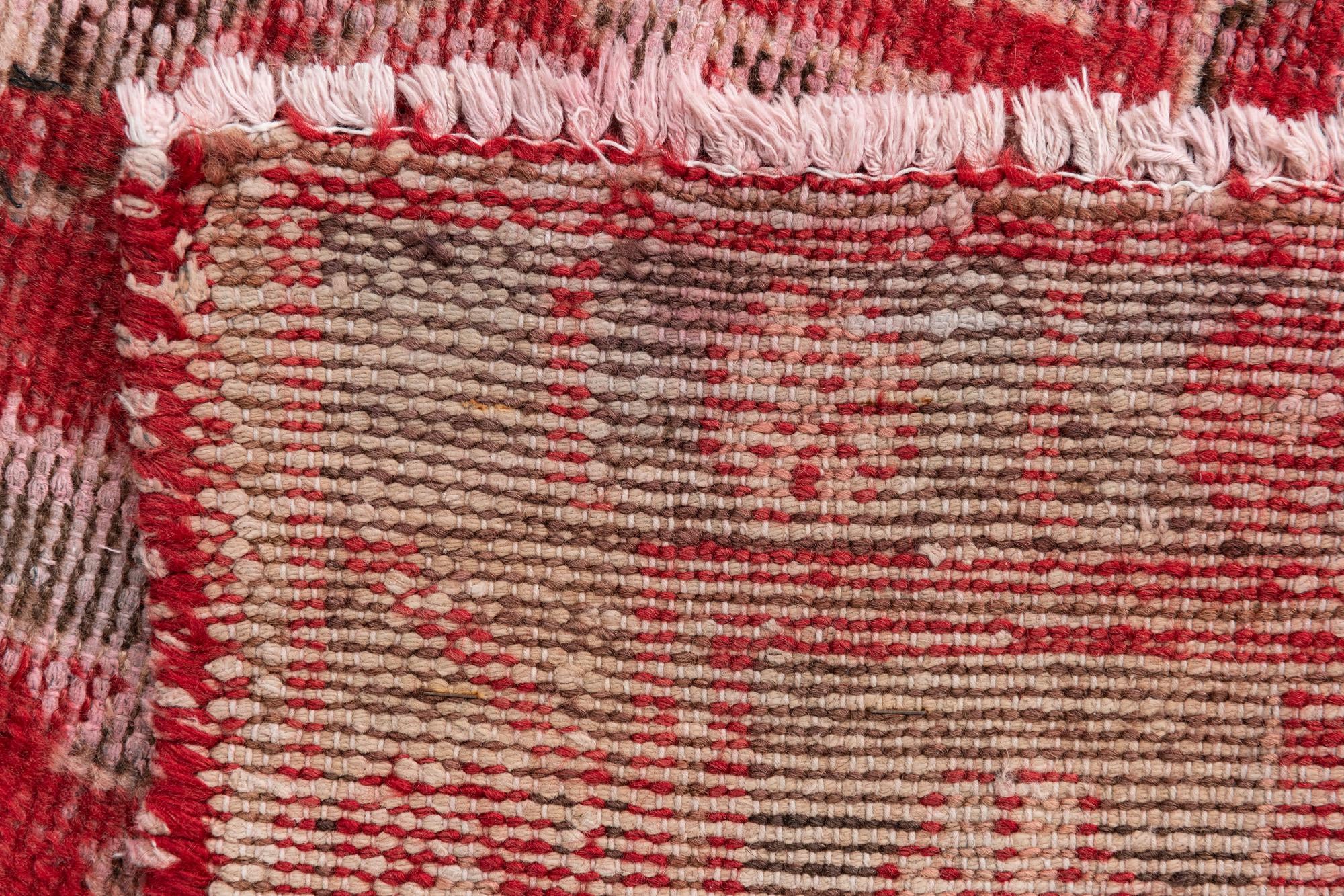4' 4 x 6' 2 Hand Knotted Ultra Vintage Persian Wool Rug