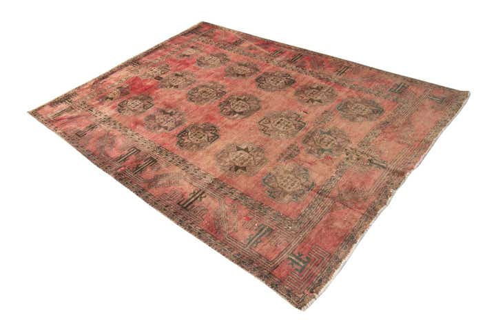 5' 6 x 7' 6 Hand Knotted Ultra Vintage Persian Wool Rug