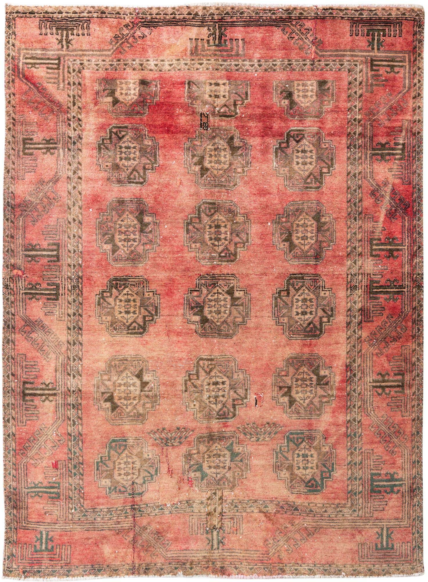 5' 6 x 7' 6 Hand Knotted Ultra Vintage Persian Wool Rug