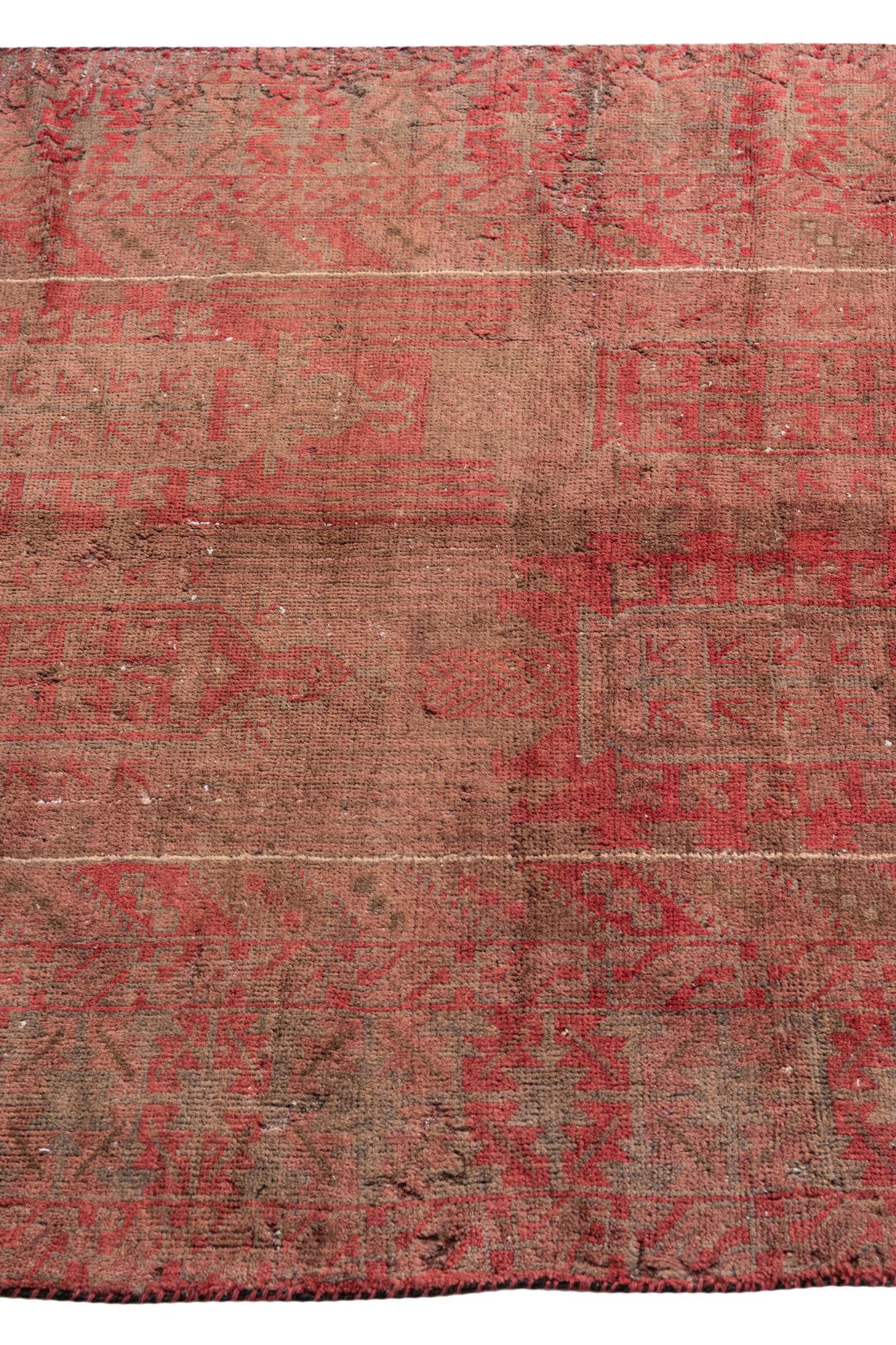 3' 8 x 6' 4 Hand Knotted Ultra Vintage Persian Wool Rug
