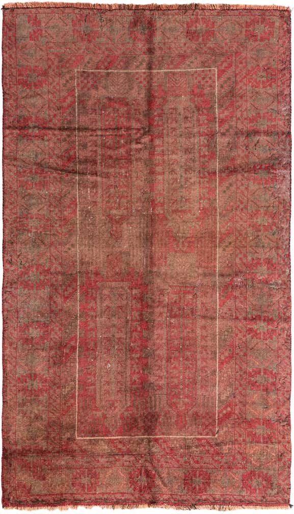 3' 8 x 6' 4 Hand Knotted Ultra Vintage Persian Wool Rug