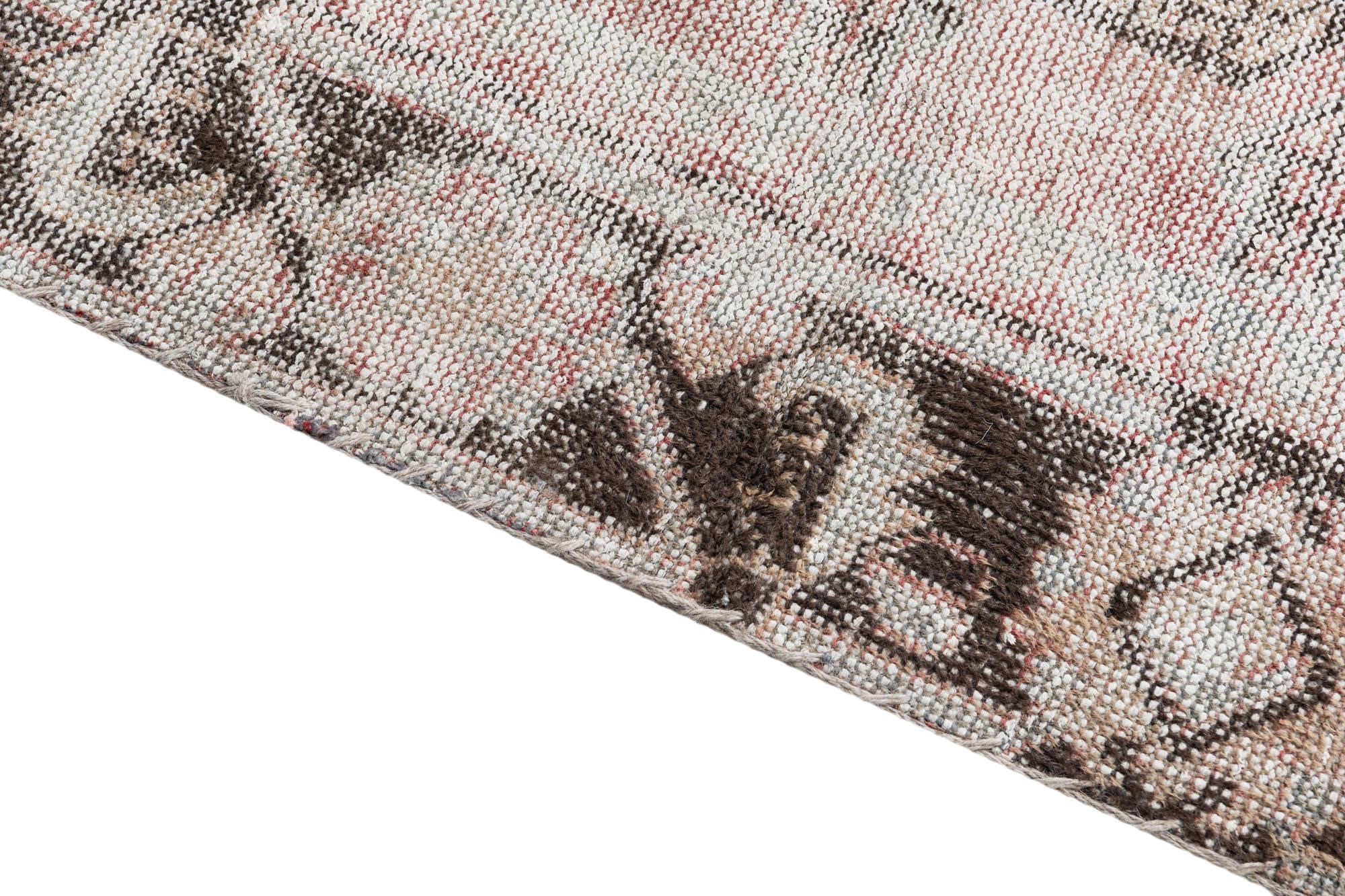 3' 5 x 4' 6 Hand Knotted Ultra Vintage Persian Wool Rug