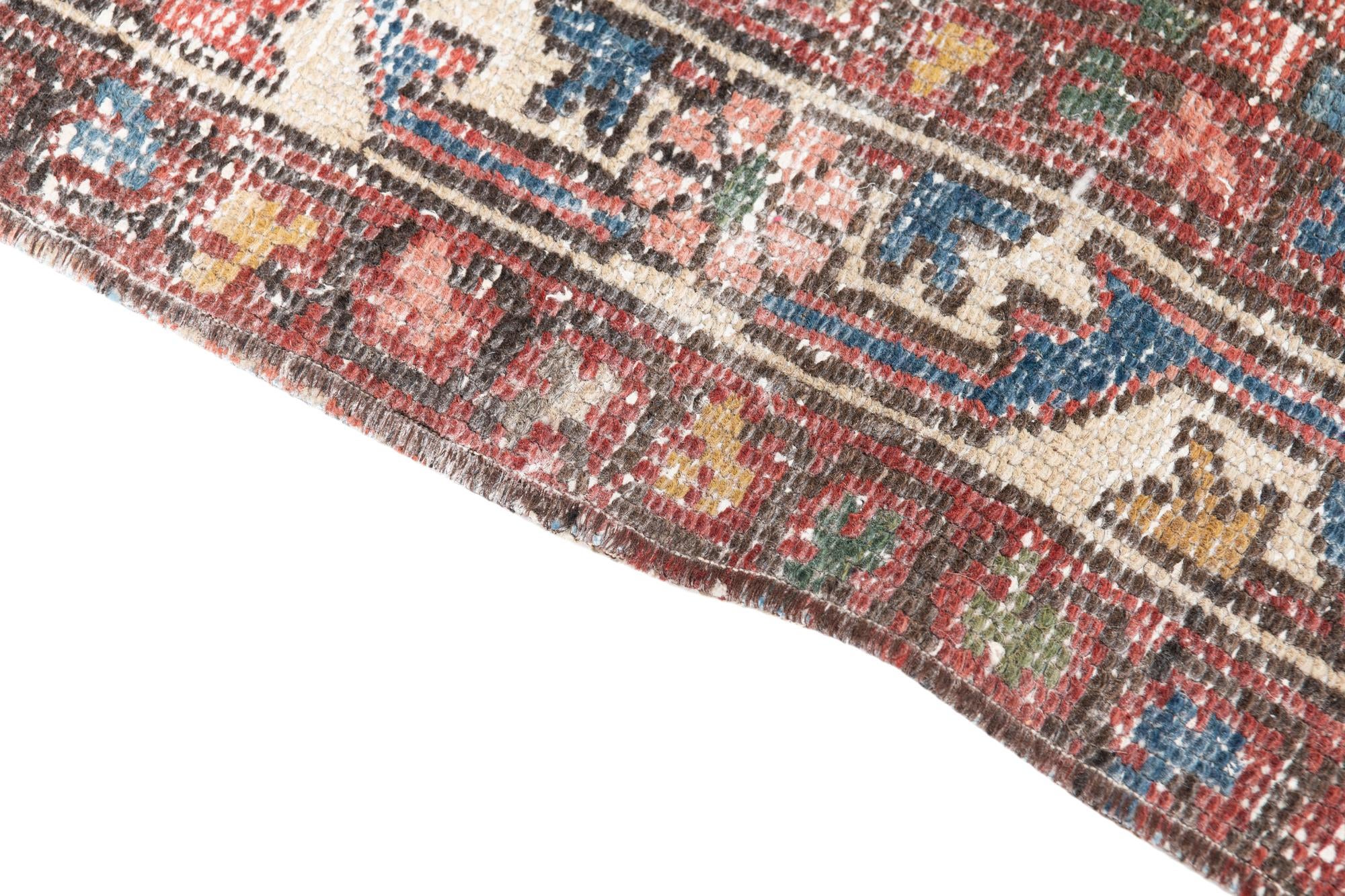 4' 4 x 6' 3 Hand Knotted Ultra Vintage Persian Wool Rug