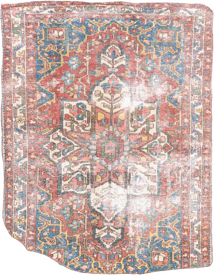 Detail image of 4' 4 x 6' 3 Hand Knotted Ultra Vintage Persian Wool Rug