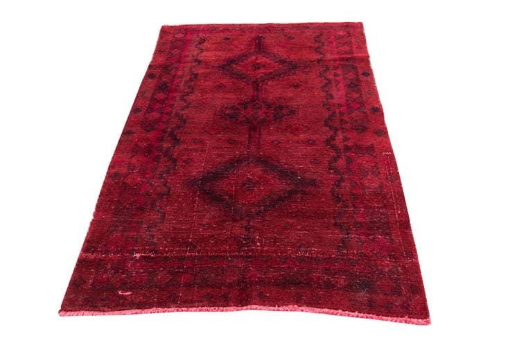 Detail image of 4' 2 x 6' 2 Hand Knotted Ultra Vintage Persian Wool Rug