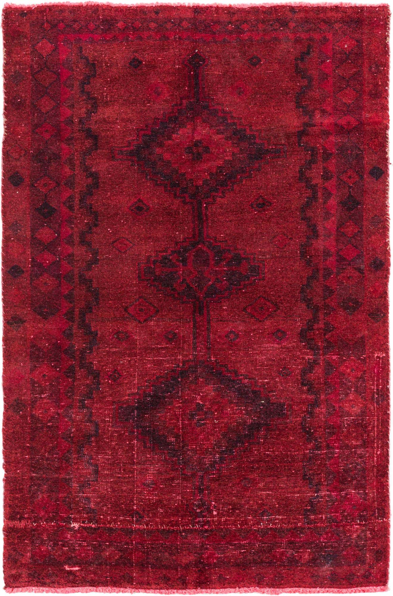 4' 2 x 6' 2 Hand Knotted Ultra Vintage Persian Wool Rug