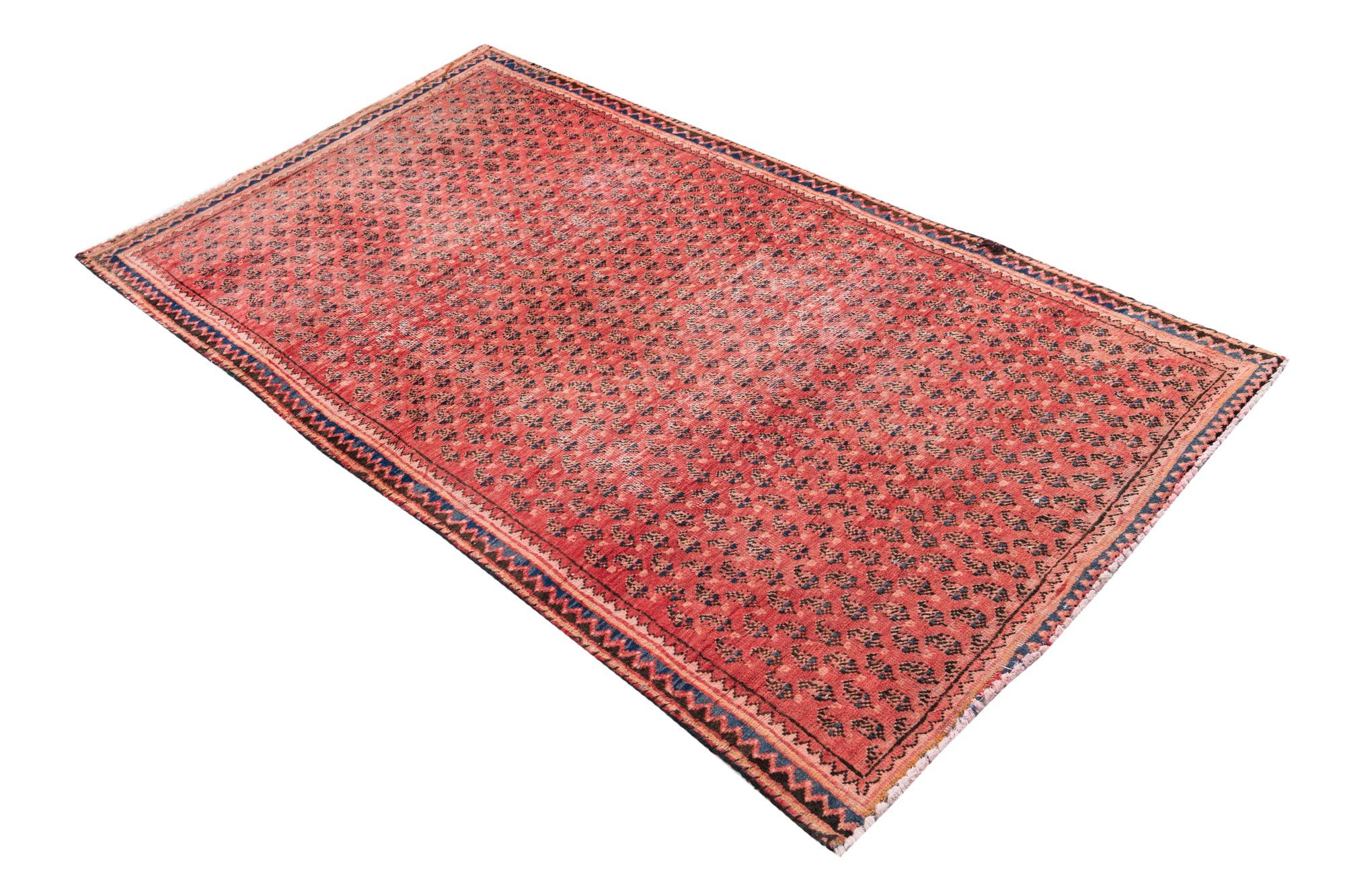 3' 4 x 6' Hand Knotted Ultra Vintage Persian Wool Rug