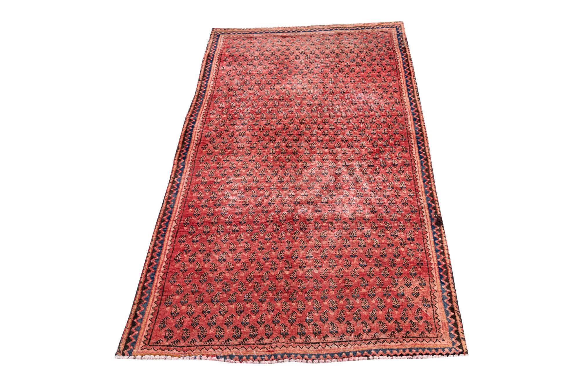 3' 4 x 6' Hand Knotted Ultra Vintage Persian Wool Rug
