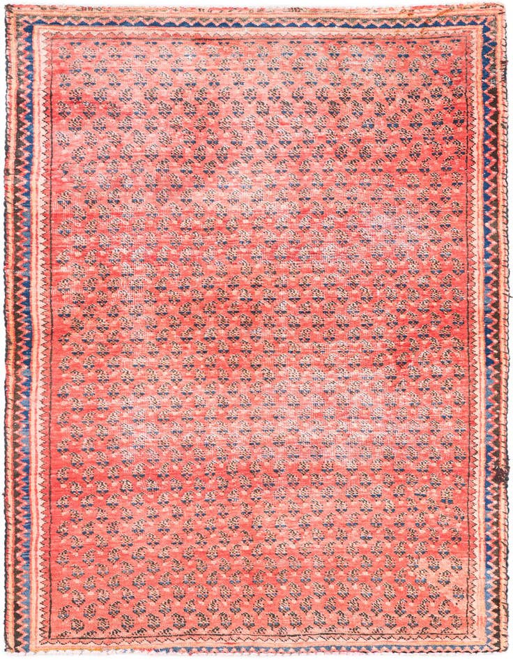 Detail image of 3' 4 x 6' Hand Knotted Ultra Vintage Persian Wool Rug