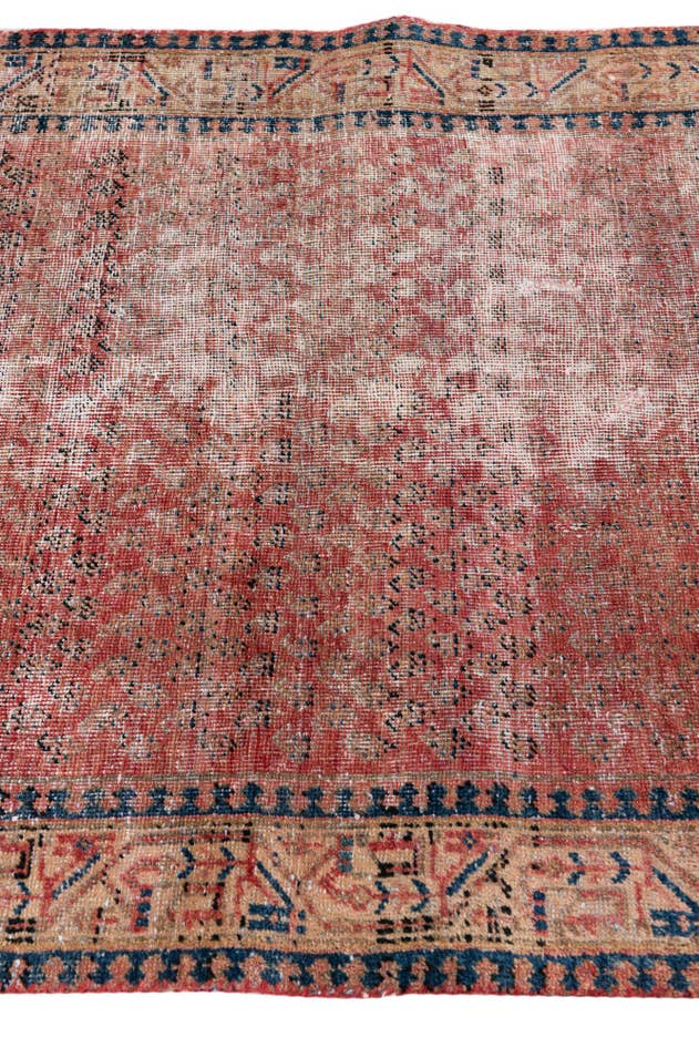 Detail image of 3' 5 x 5' Hand Knotted Ultra Vintage Persian Wool Rug