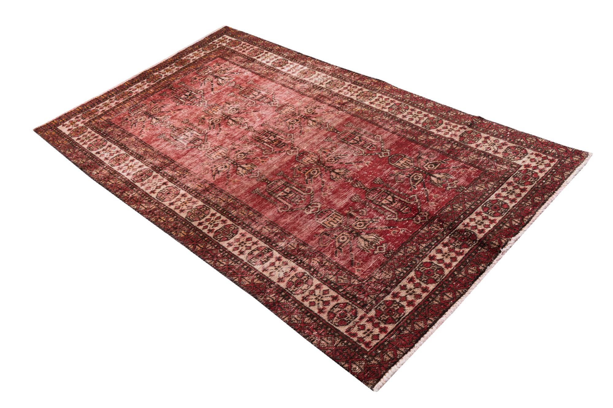 3' 10 x 6' 8 Hand Knotted Ultra Vintage Persian Wool Rug