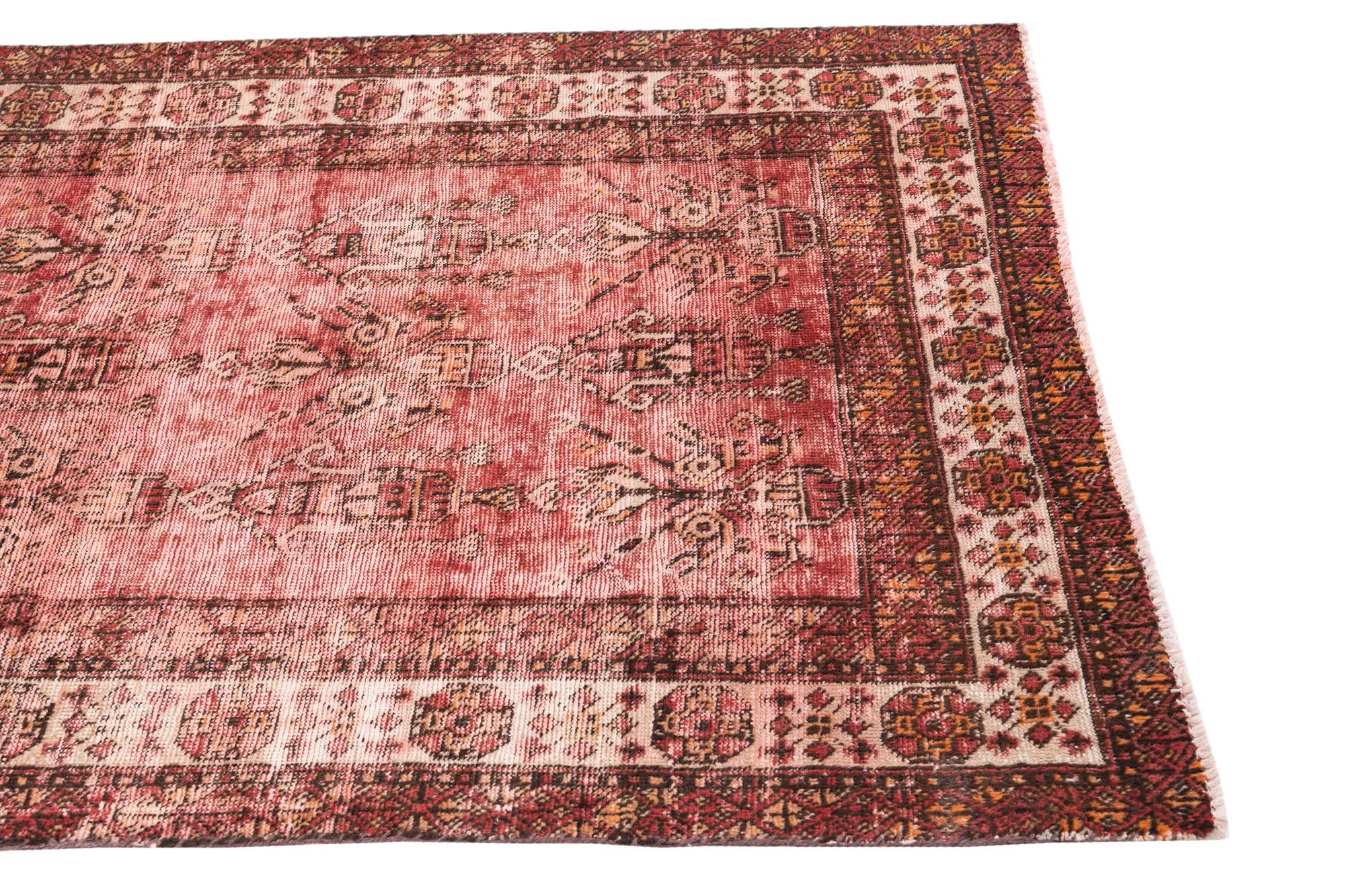 3' 10 x 6' 8 Hand Knotted Ultra Vintage Persian Wool Rug