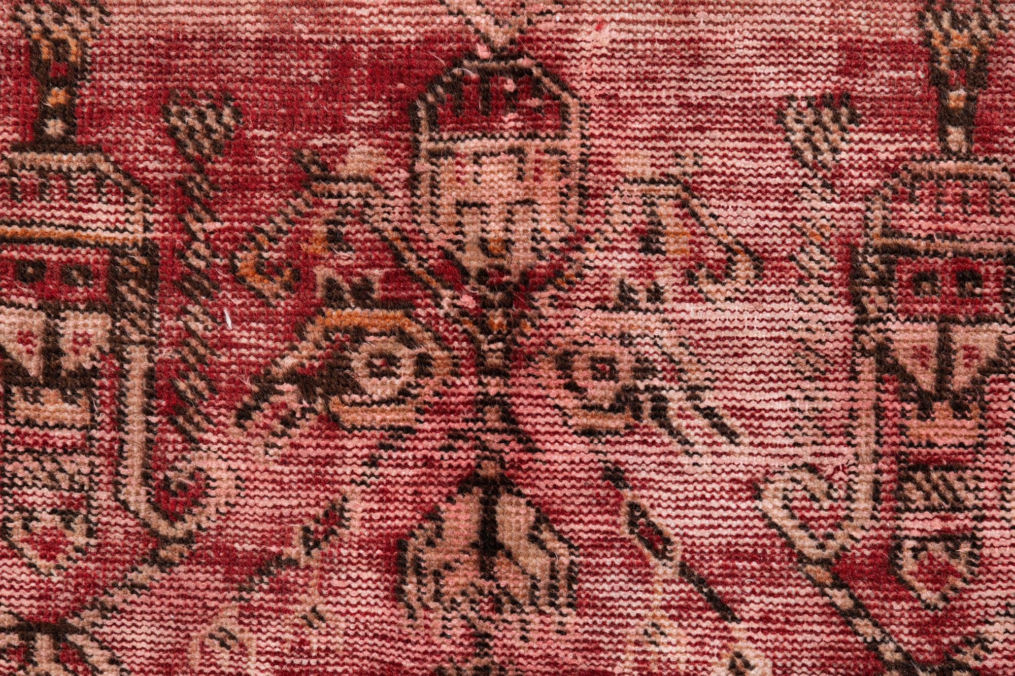 3' 10 x 6' 8 Hand Knotted Ultra Vintage Persian Wool Rug