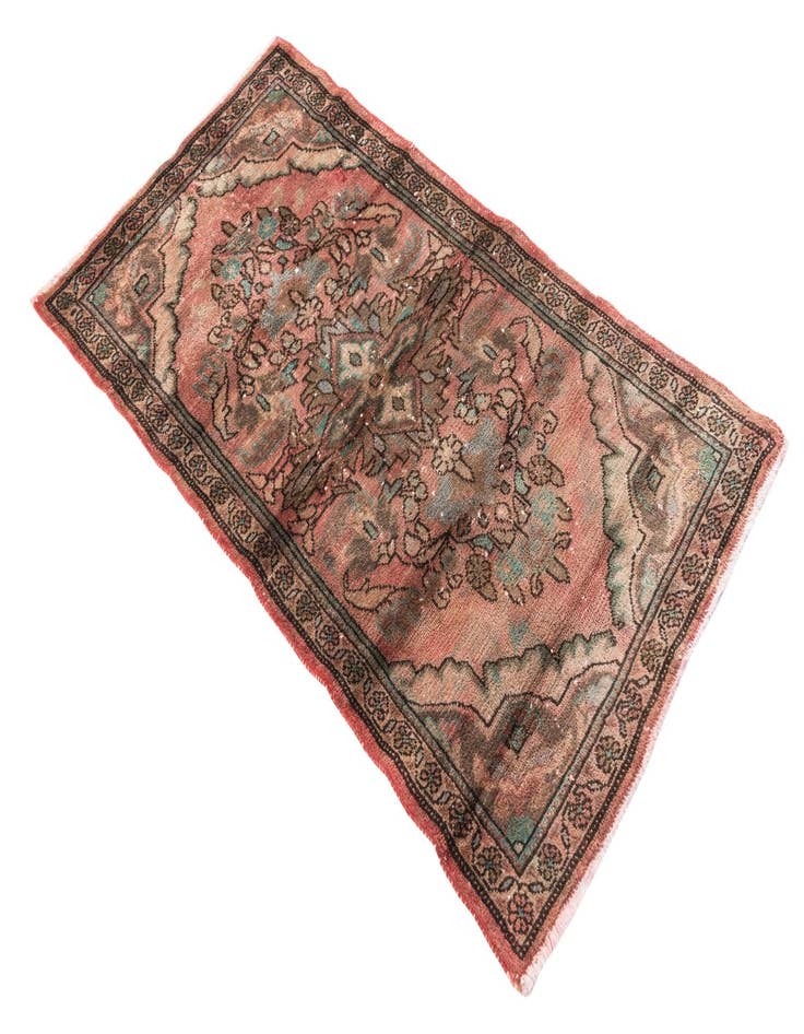 Detail image of 2' 5 x 4' 4  Hand Knotted Ultra Vintage Persian Wool Rug