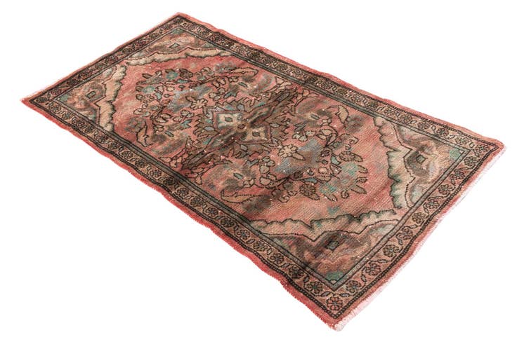 Detail image of 2' 5 x 4' 4 Hand Knotted Ultra Vintage Persian Wool Rug
